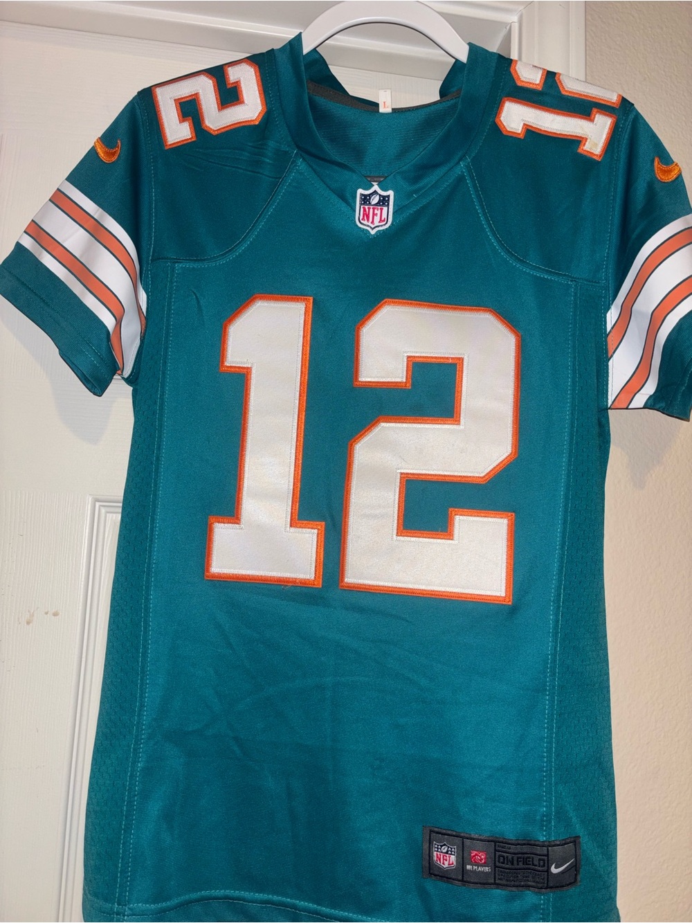 Nike Miami Dolphins Jersey GRIESE Women’s Large Aqua NFL On Field 12